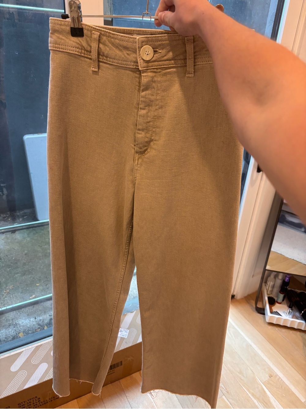 Zara Marine Wide-Leg Jeans in Khaki